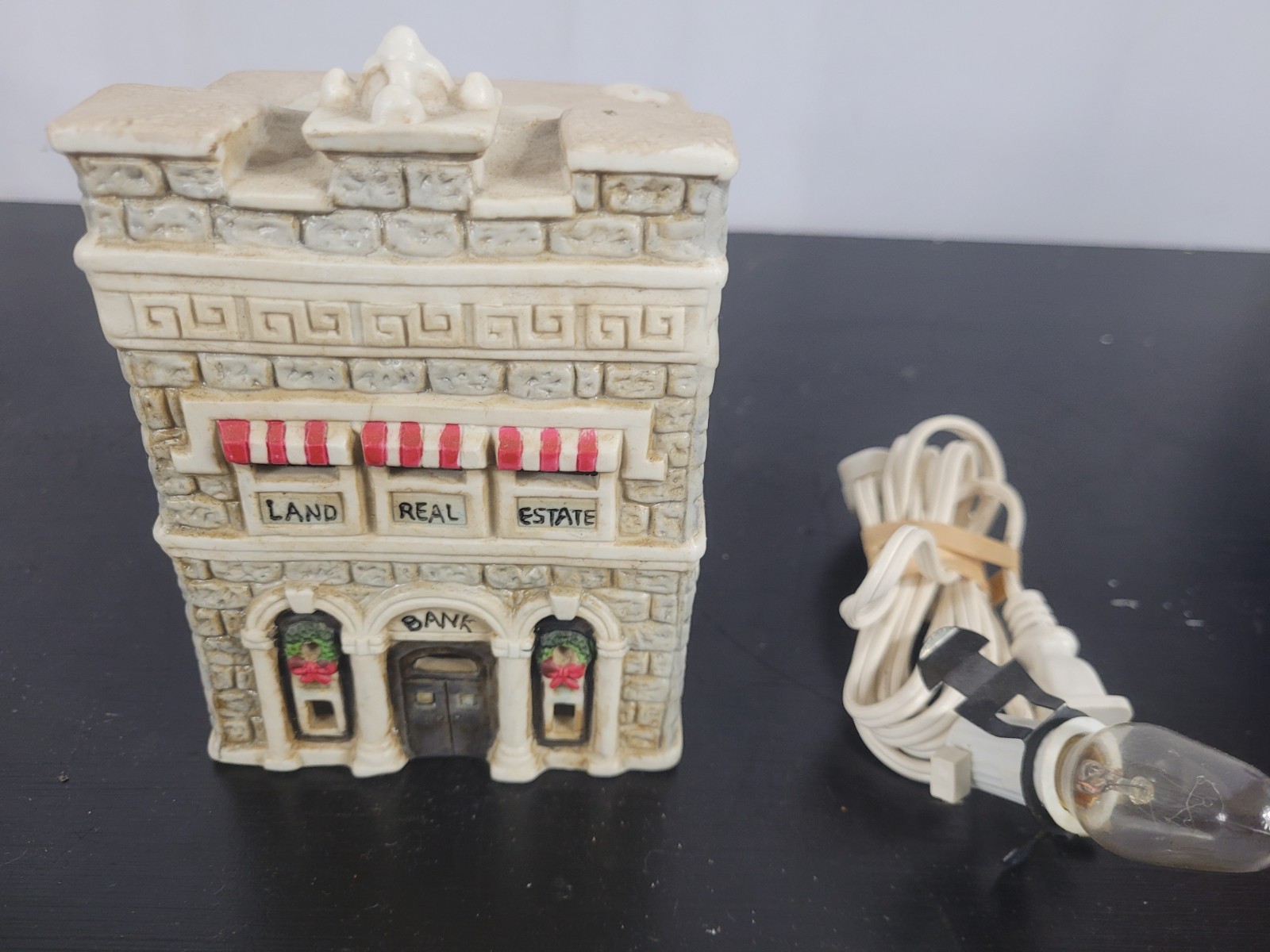 Pleasantville Bank Christmas Village Building, Rare Lore Based Christmas Village