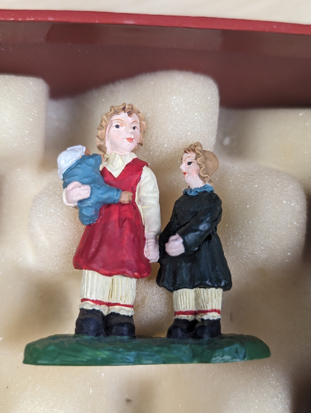 Lang and Wise Folk Art Villages Mother With Dog And Daughter Accessories