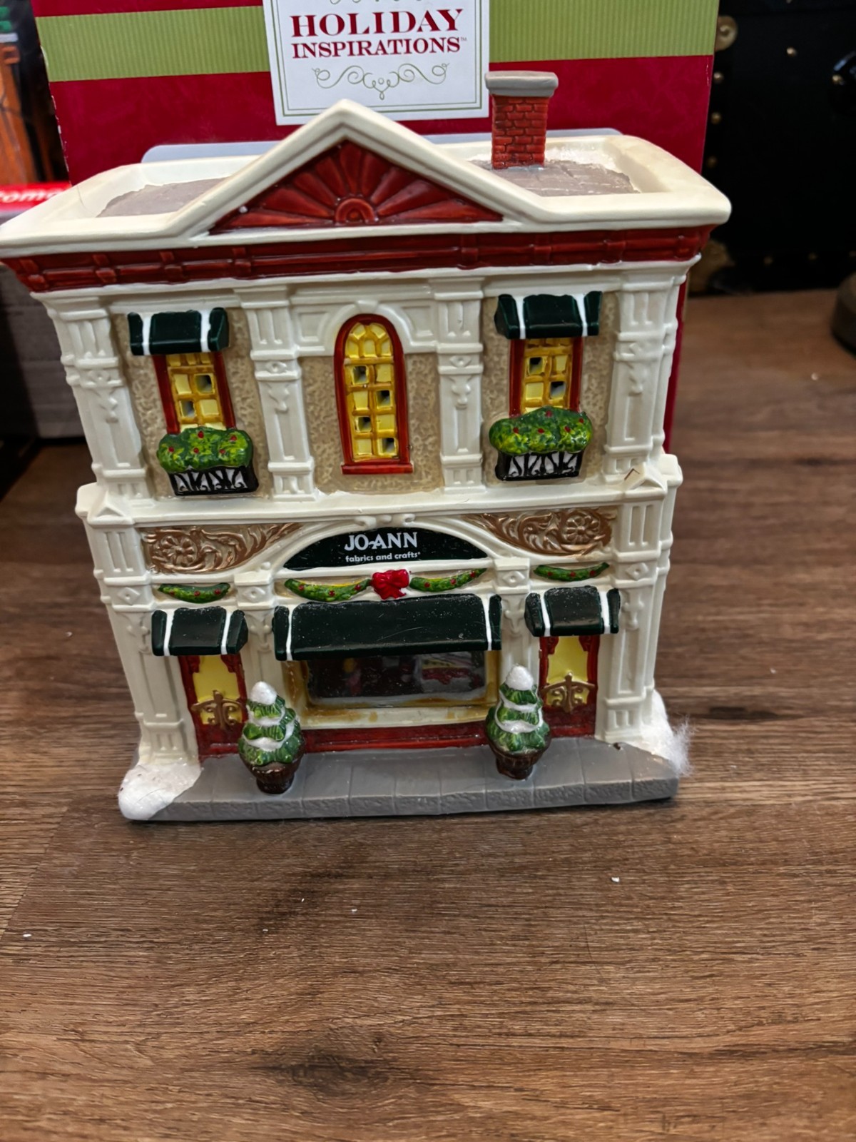 Holiday Inspirations Christmas Village light up building Jo-Ann Fabrics Store 12