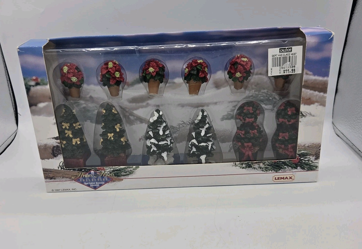 Lemax Christmas Village Trees Flowers Topiaries Poinsettias Memory Makers 1997