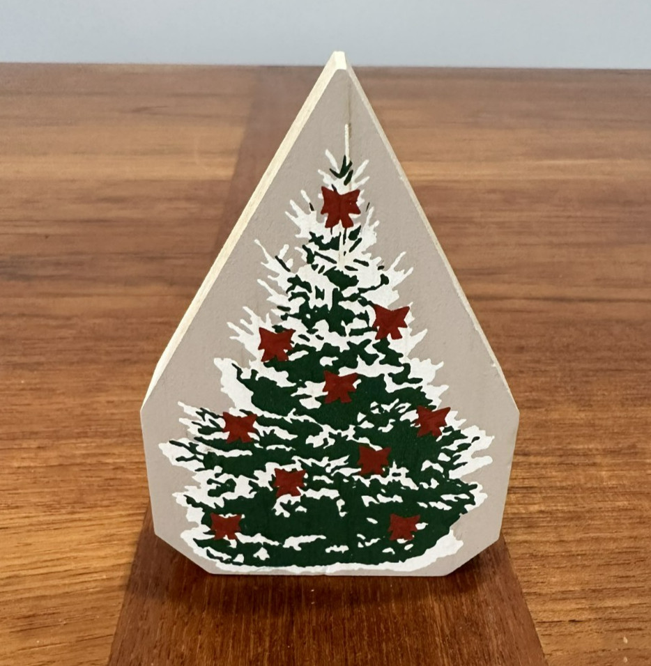 Retired 1990 Cat’s Meow Village Shelf Sitter – CHRISTMAS SPRUCE Accessory #179