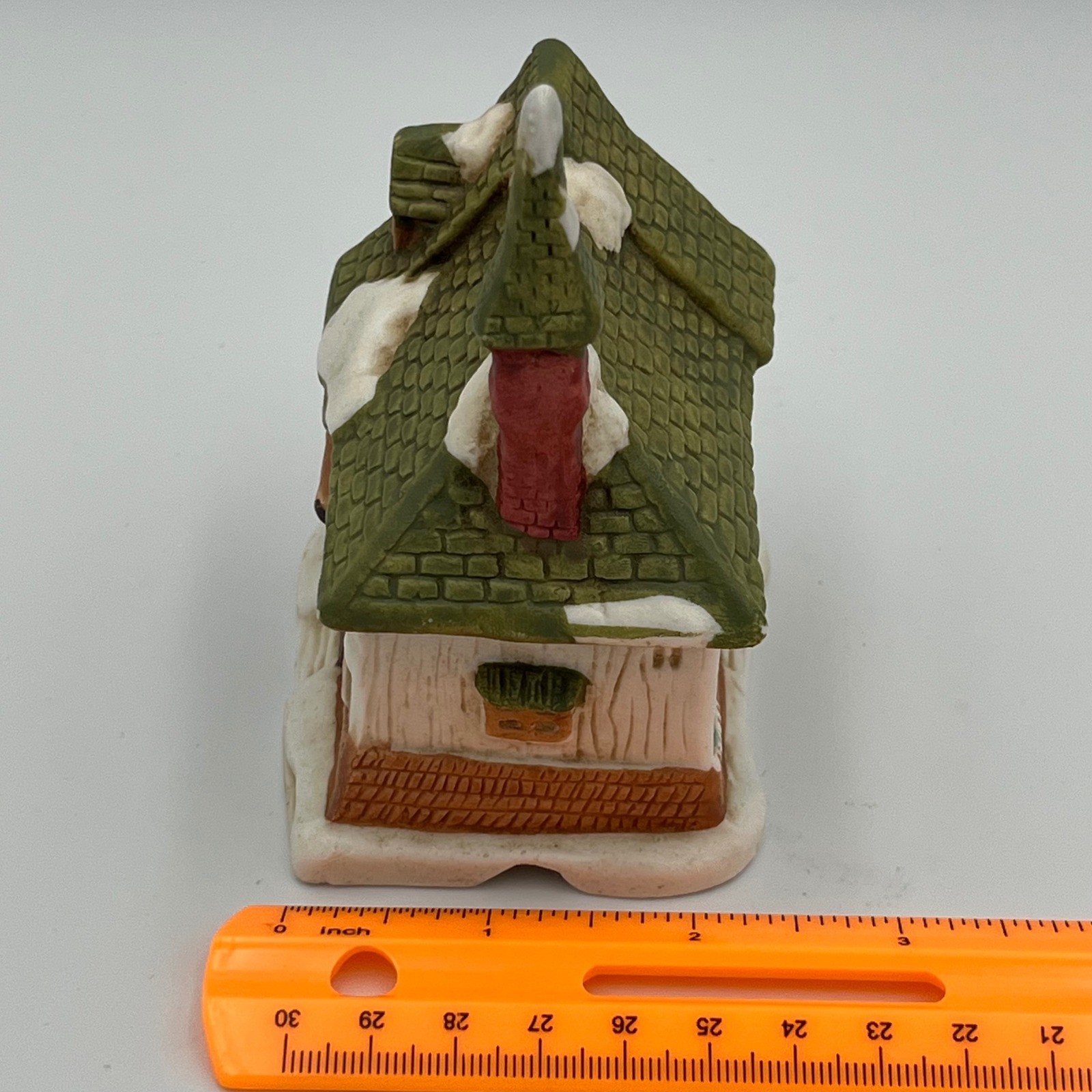 Vintage Christmas Village Building Public House Ceramic Snow Covered