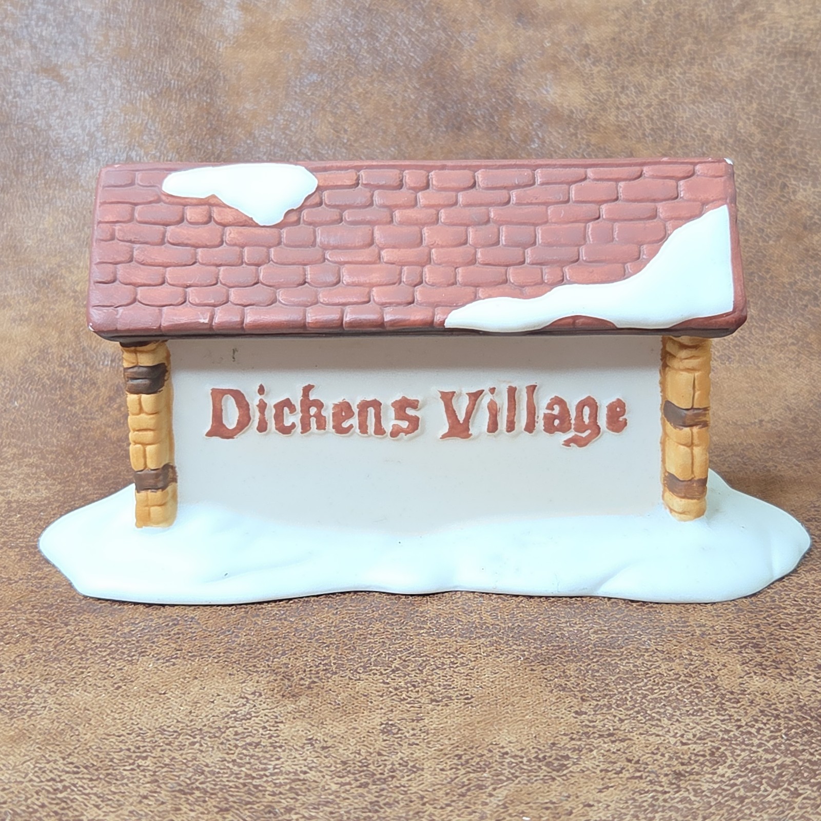 Vintage Dept 56 Dickens Village Sign Heritage Village Taiwan 3” X 5.75” X 2”