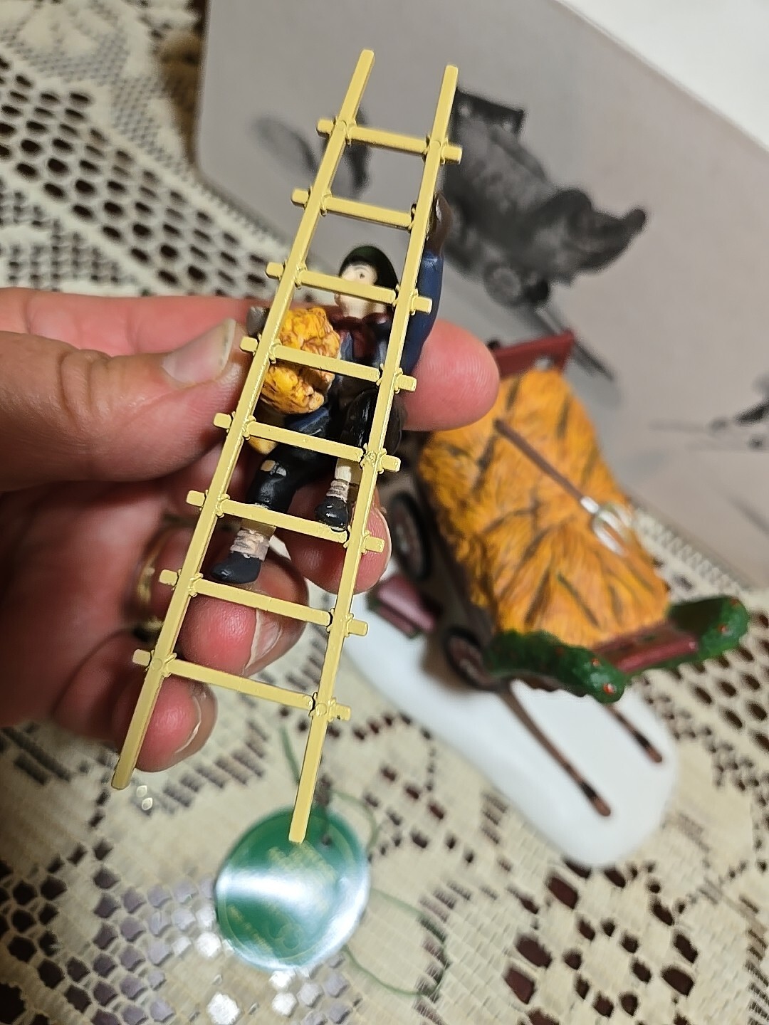 Department 56 Heritage Village Thatchers Set of 3 Straw Hay Cart Autumn #5829-7