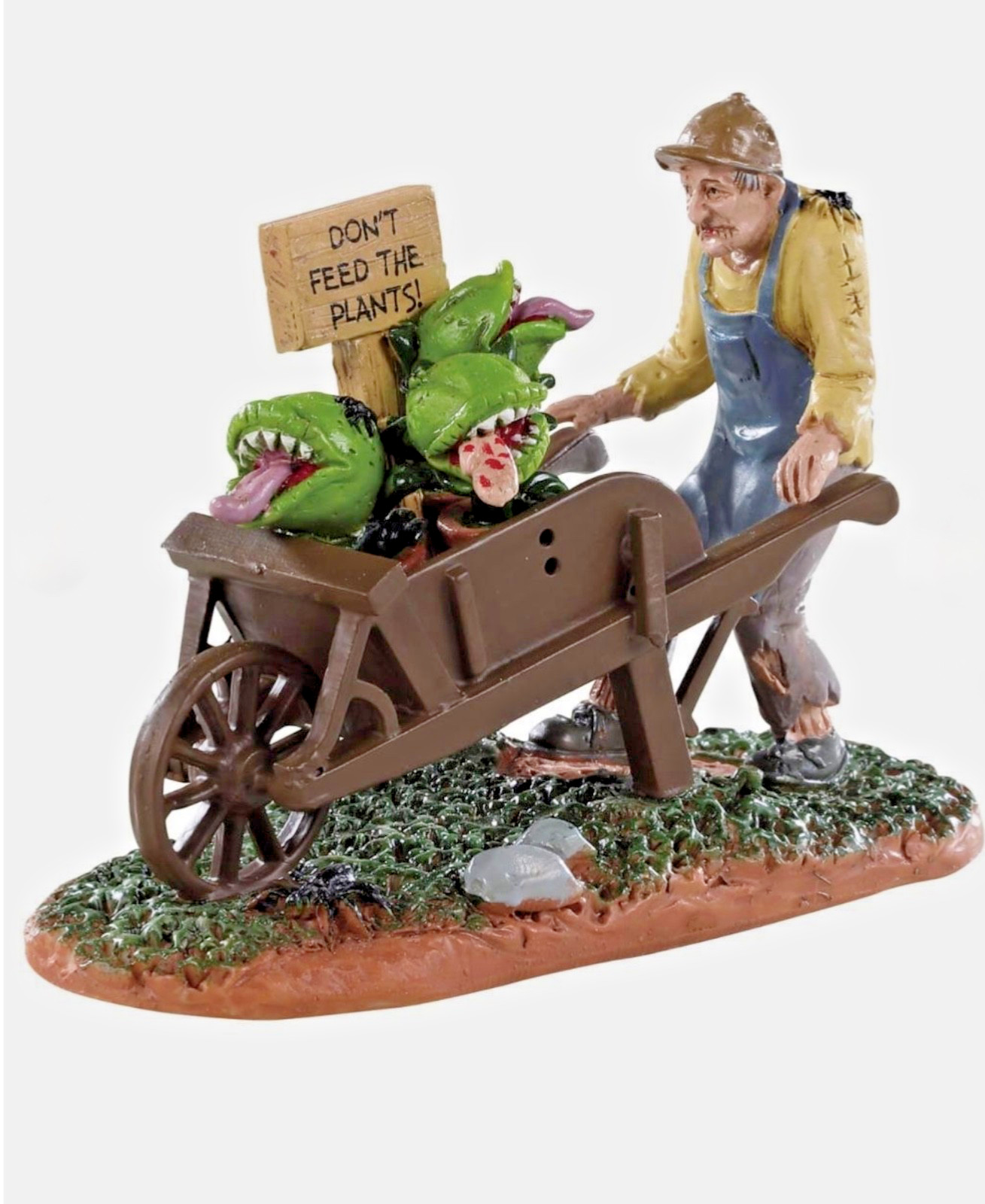 Lemax Spooky Town Garden Of Eaten Worker #92732 Don’t Feed The Plants – NEW