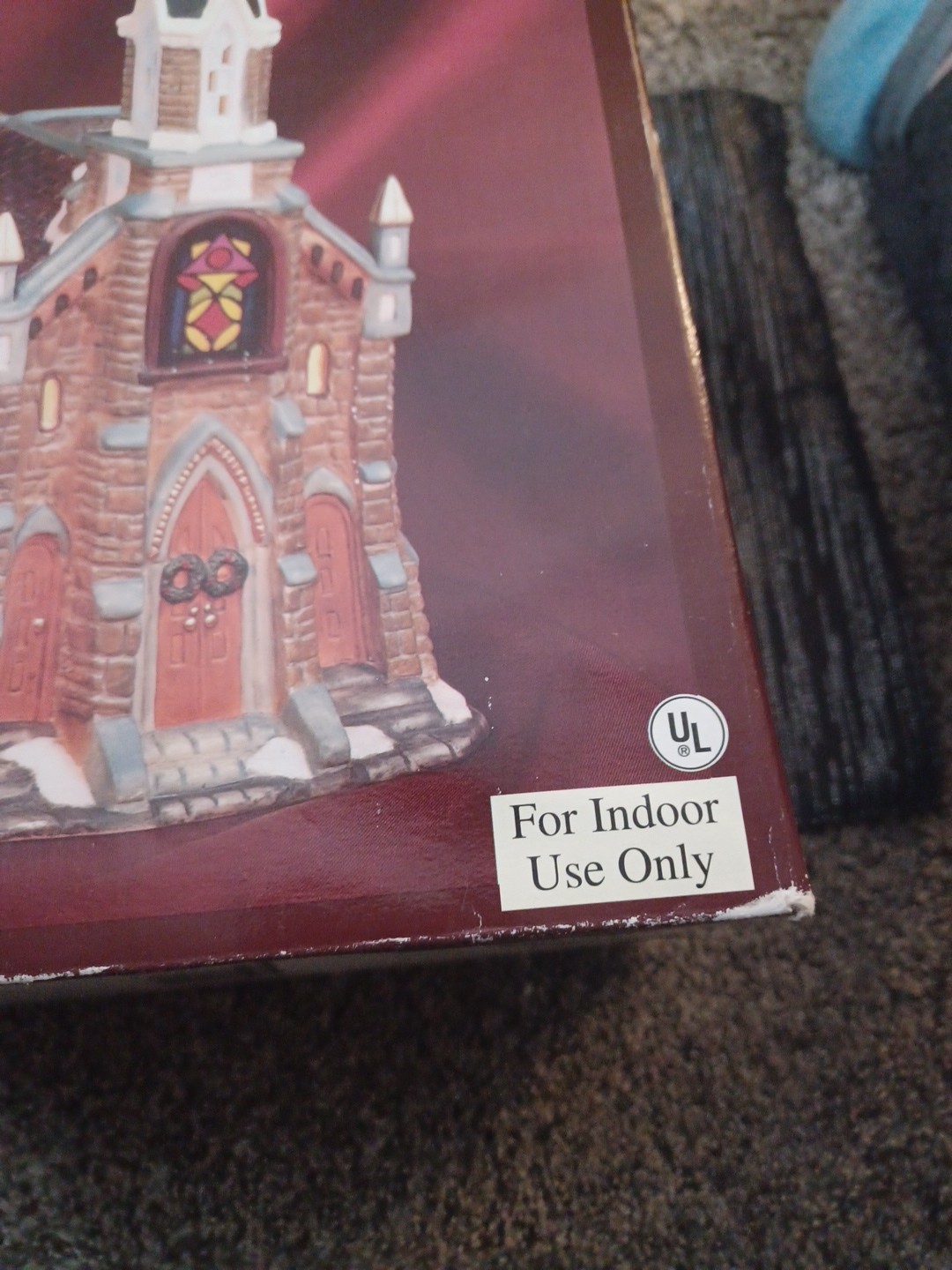 Vintage Porcelain Lighted Hand Painted Christmas Village Church