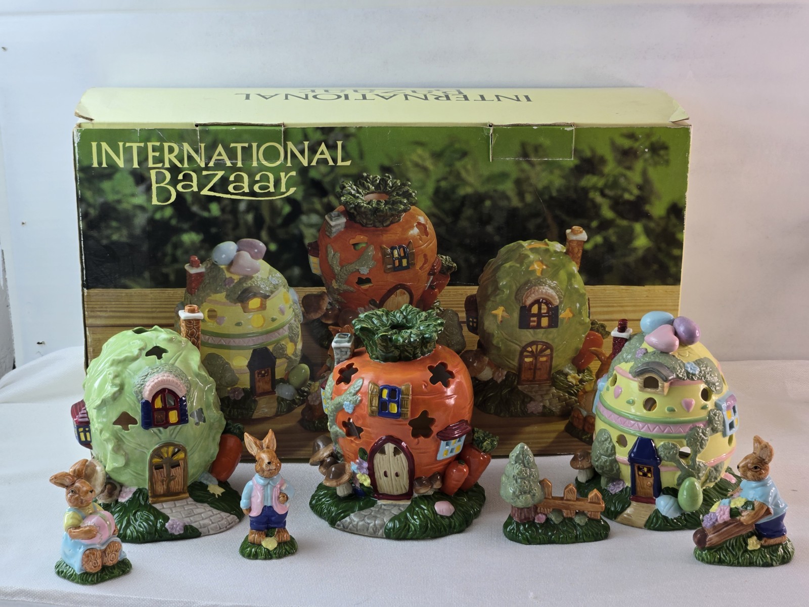 International Bazzar Seven Piece Easter Village Set