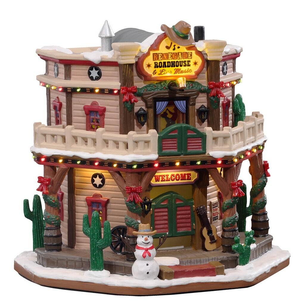 Lemax 2021 Renegade Roadhouse Harvest Crossing #15721 Lights Different Color