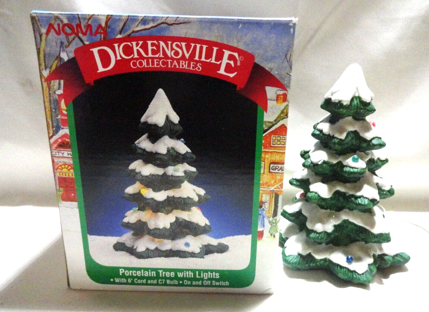 NOMA DICKENSVILLE PORCELIAN MULTI COLOR LIGHTED TREE🎄