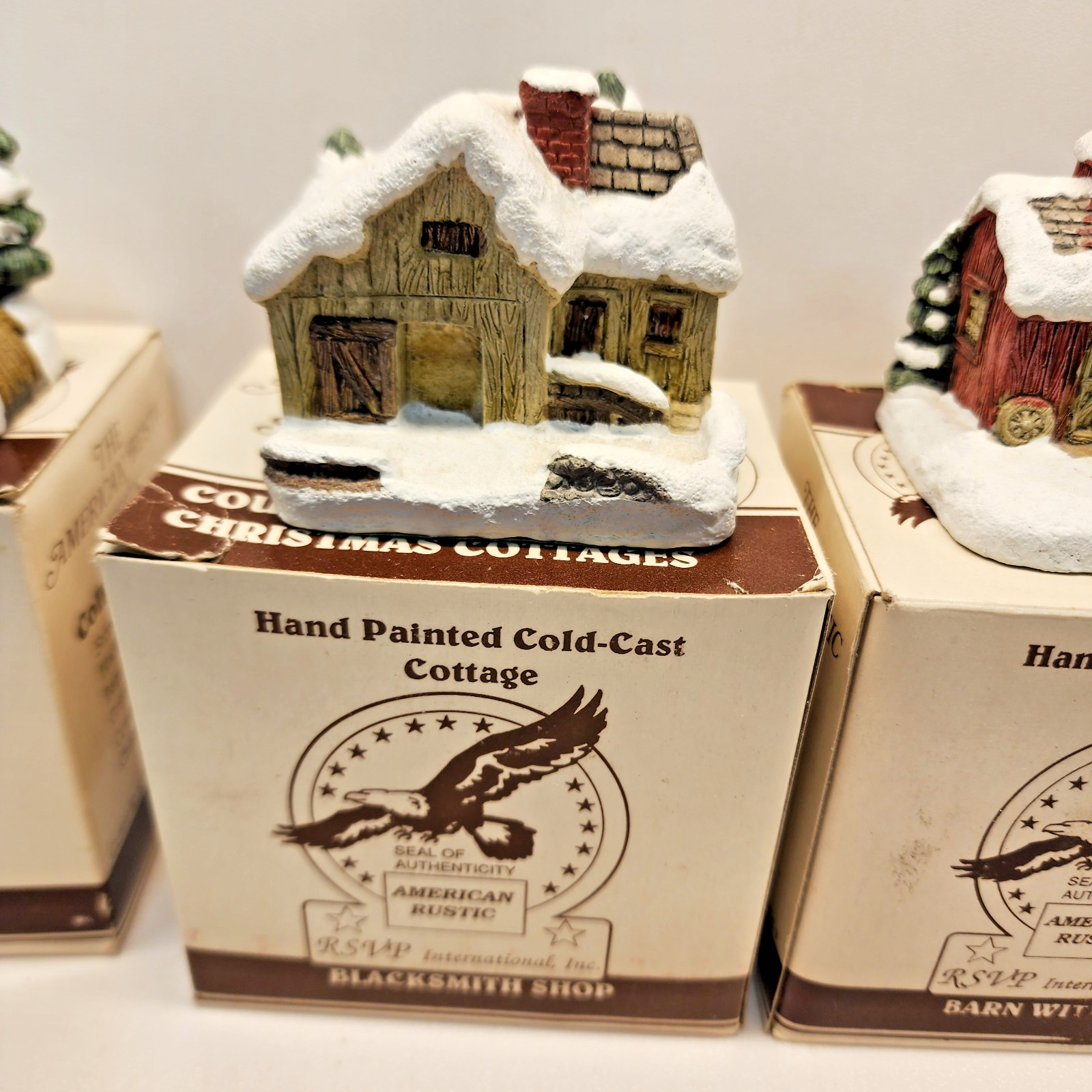Christmas Village The American Rustic Series Complete Set Country Cottages 1989