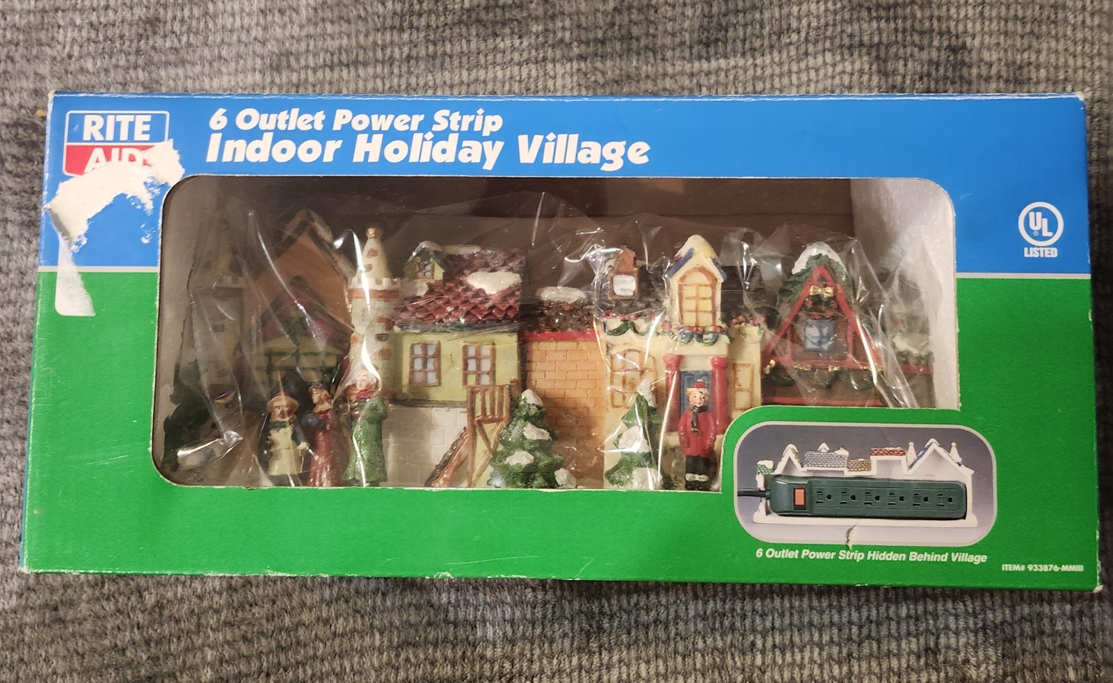 Vintage Rite Aid Indoor Holiday Village 6 Outlet New In Damaged Box
