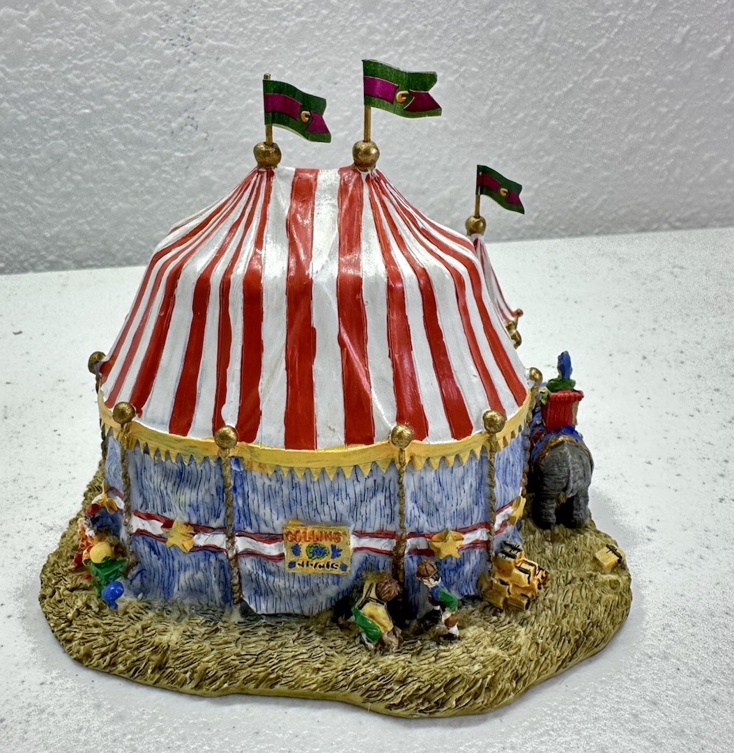 AMERICANA COLLECTION CIRCUS BIG TOP OF LIBERTY FALLS CERAMIC HOUSE WITH BOX 1998