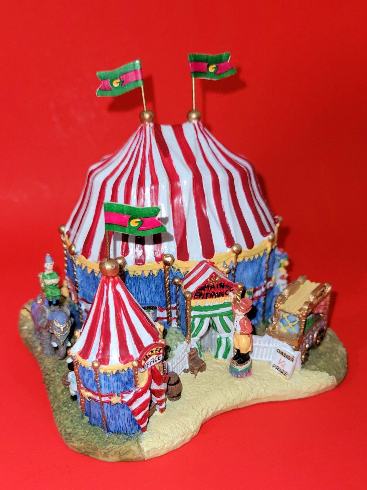 VTG Rare 1998 Liberty Falls Circus Big Top Entrance Miniature Village AH1149
