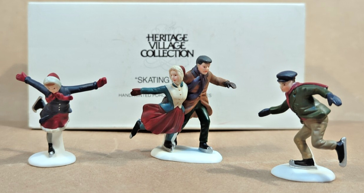 Department 56 Skating Party Heritage Village 5523-9 w/Box