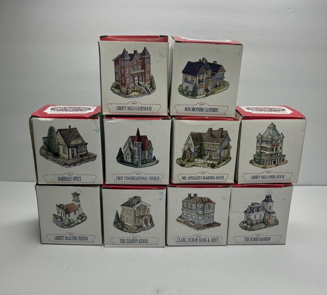 Vintage The Americana Collection Buildings Collection Lot of 10 By Liberty Falls
