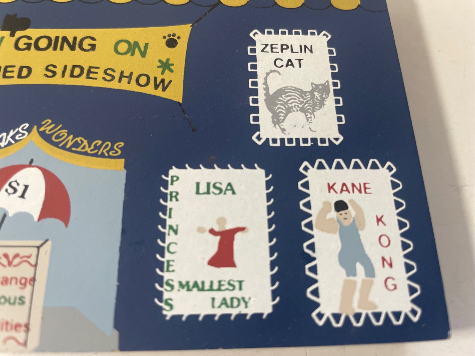Cats Meow Wooden Village Piece Circus Series Sideshow 1995