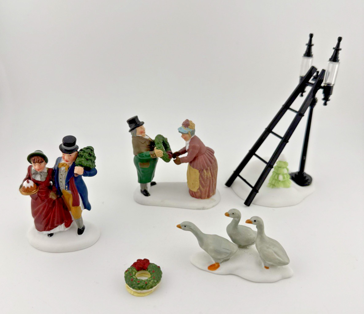 Department 56 Christmas Figurines, Dickens Village, Geese, Lamp Post