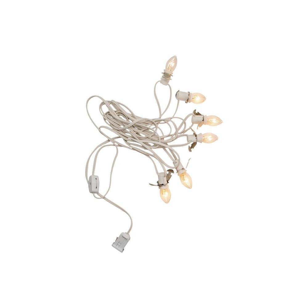 NEW Enchanted Forest C7 6-Bulb power Chord Holiday Christmas Village Lights