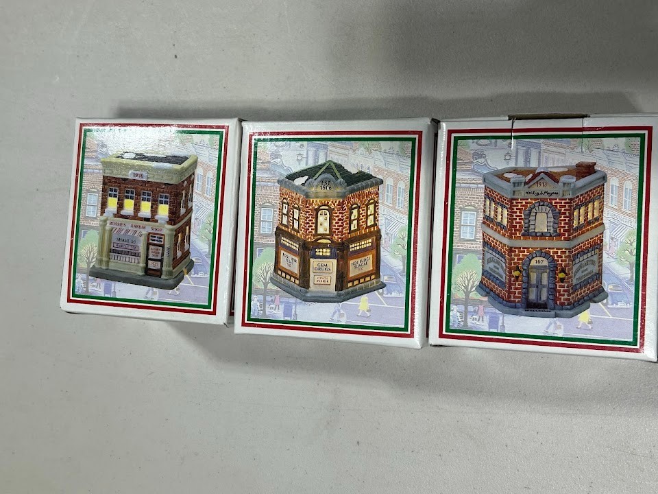 American Landmarks Collection, set of three old time village stores.