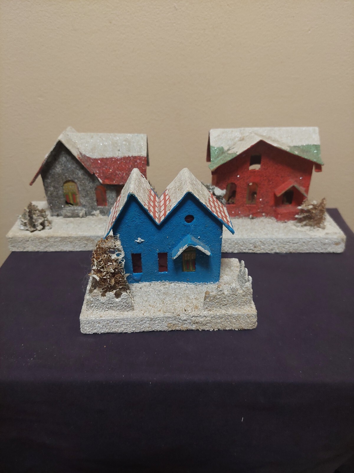 Vintage Putz Houses – Lot of 3 – Made in Japan