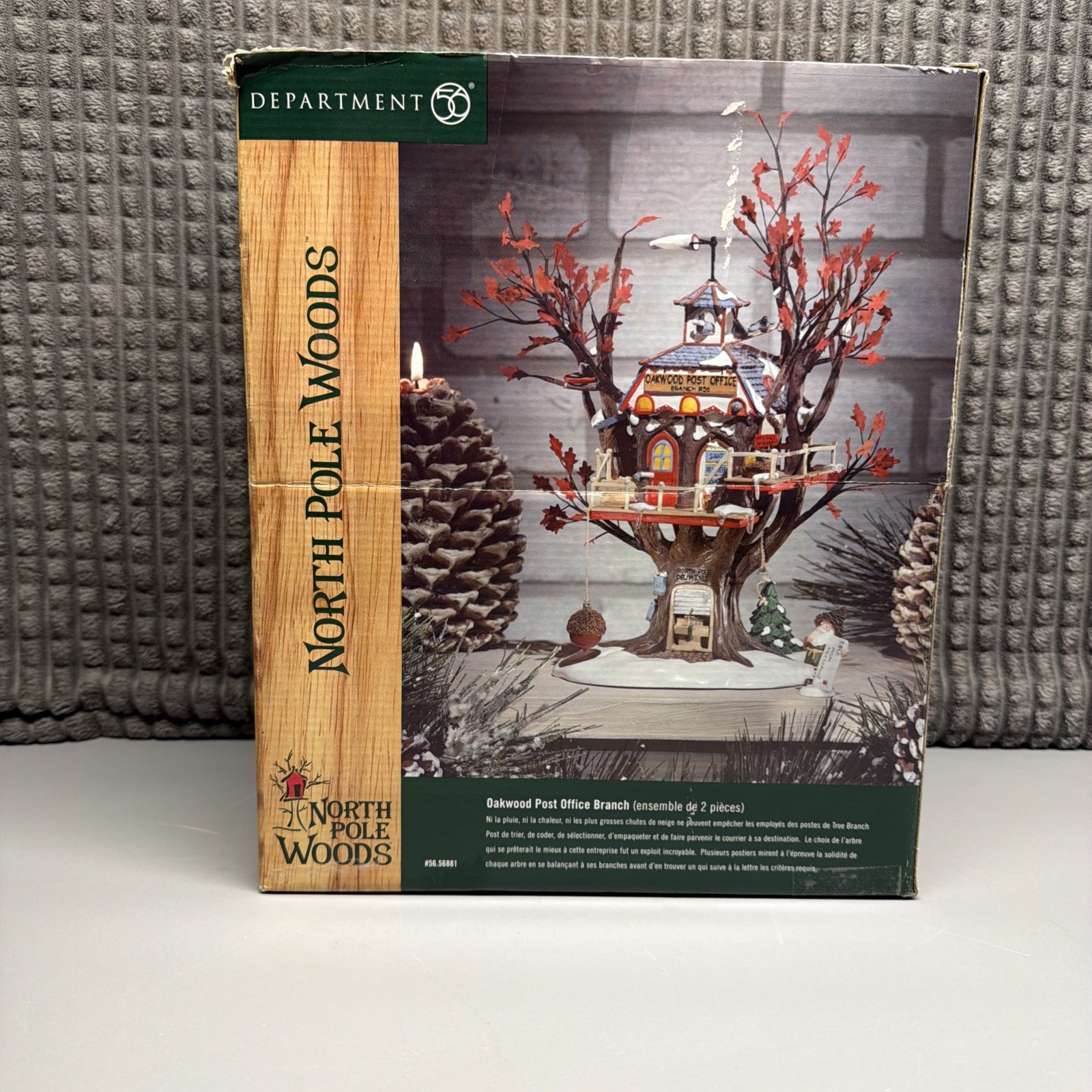 Dept 56 North Pole Woods Oakwood Post Office 56881 Christmas Retired Adapter Inc