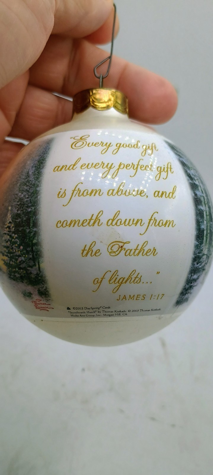 2003 Thomas Kinkade Christmas Bulbs Limited Edition With Bible Verse And…