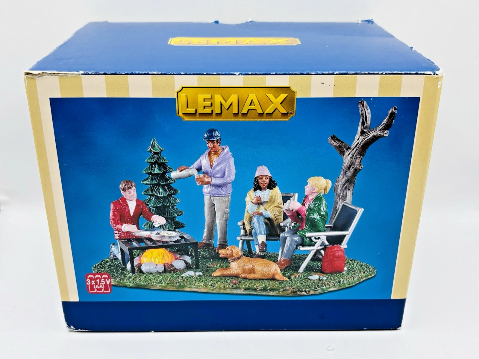 Lemax Camping Couples #04728 2020 Lighted Christmas Village Retired Works Box