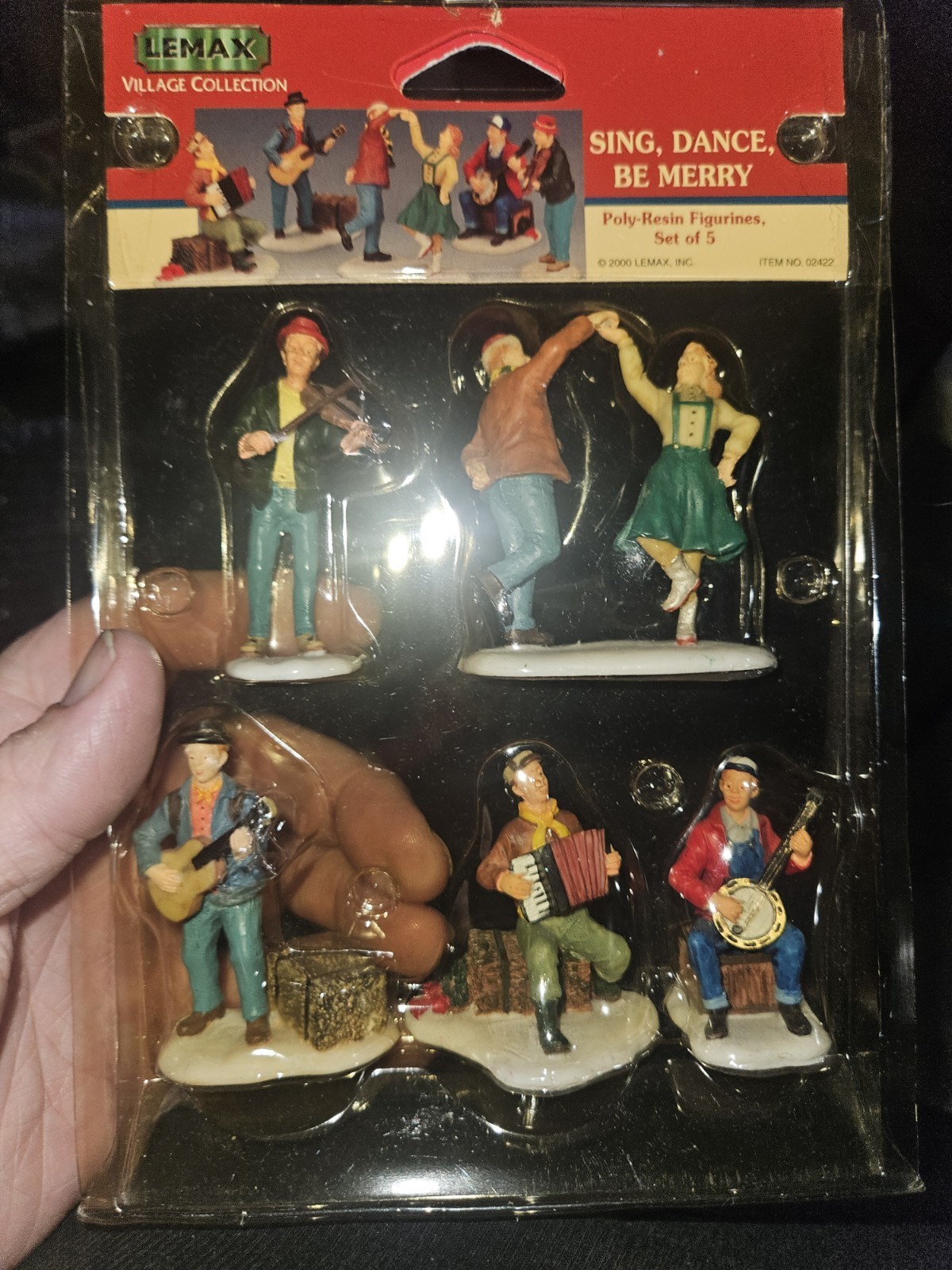 2000 LEMAX SING, DANCE, BE MERRY #92422 SET OF 5 FIGURES VILLAGE COLLECTION