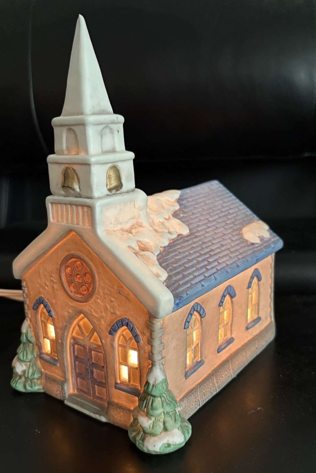 Vintage Christmas Village- Church- Americana Collectibles- Lighted- Porcelain
