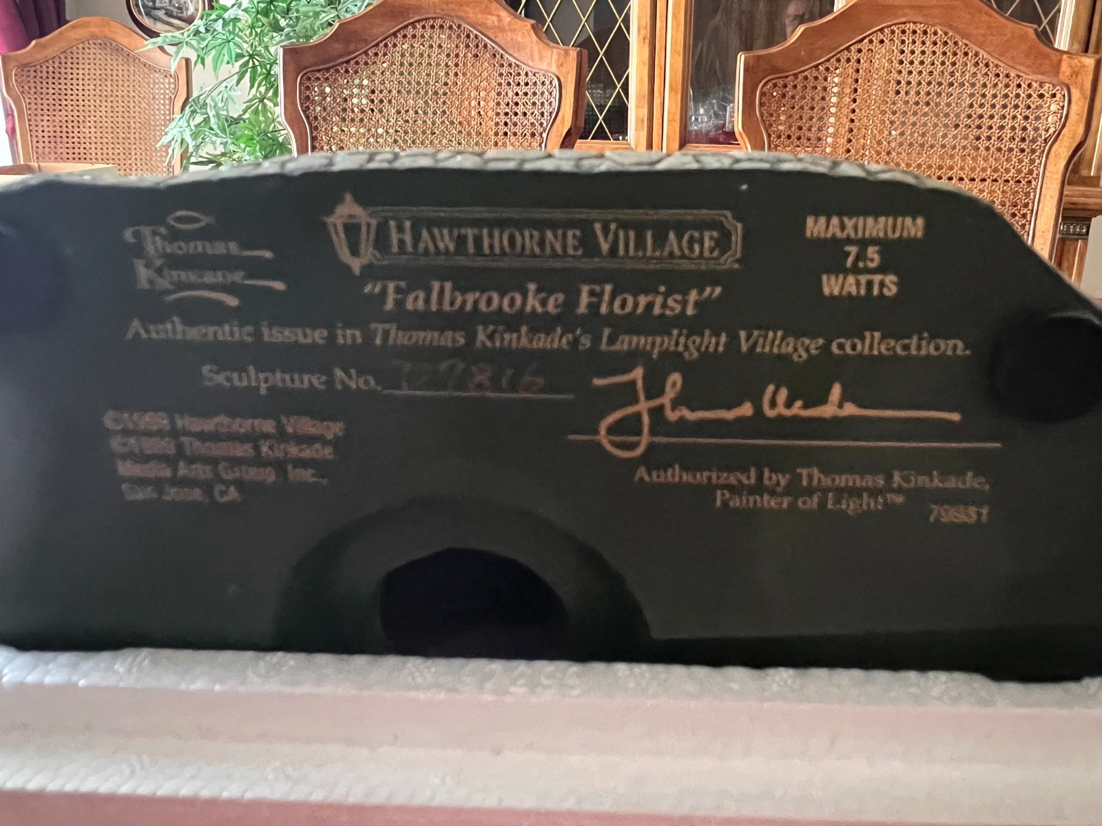 Hawthorne Village Falbrooke Florist Thomas Kinkade Lamplighter House Collection