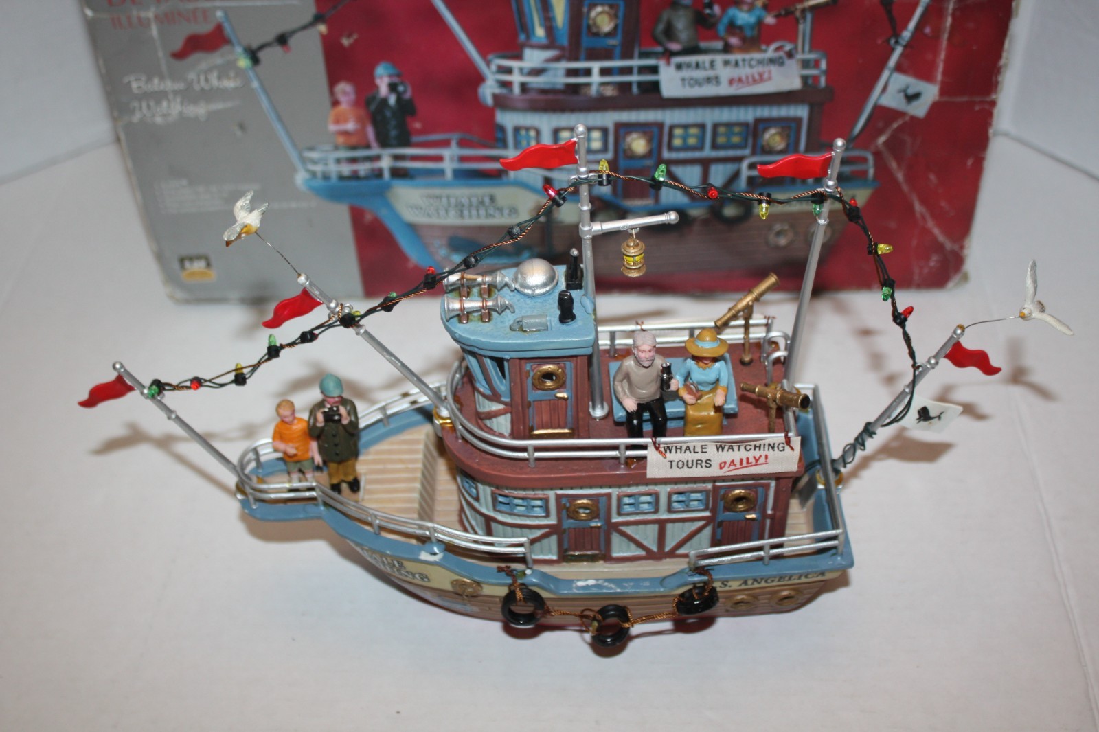 2007 Lemax lighted Whale Watching Boat battery operated exclusively at Michaels