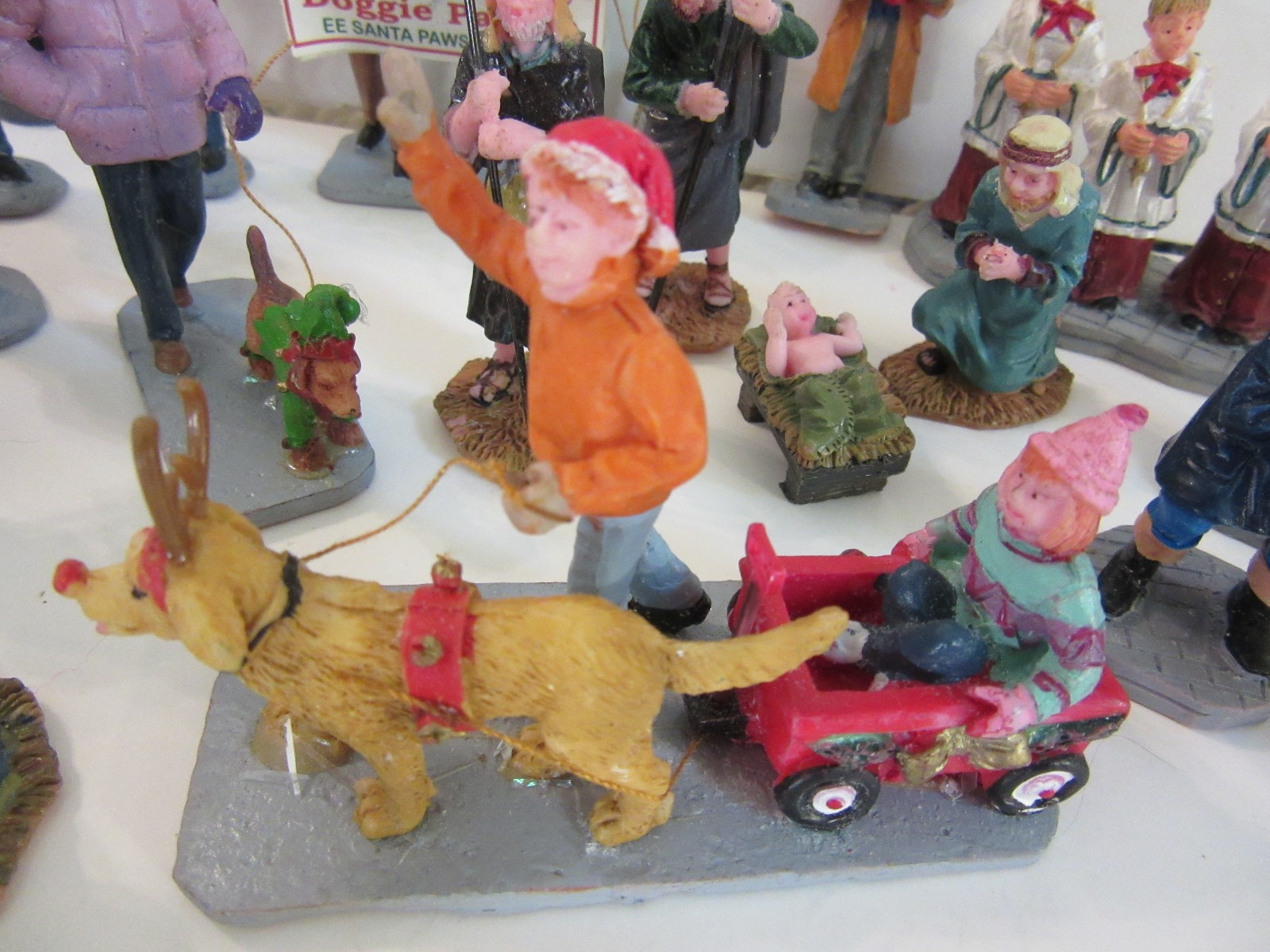 Christmas Village Figures Accessories Decor Lot of 26 Pieces LEMAX Mixed