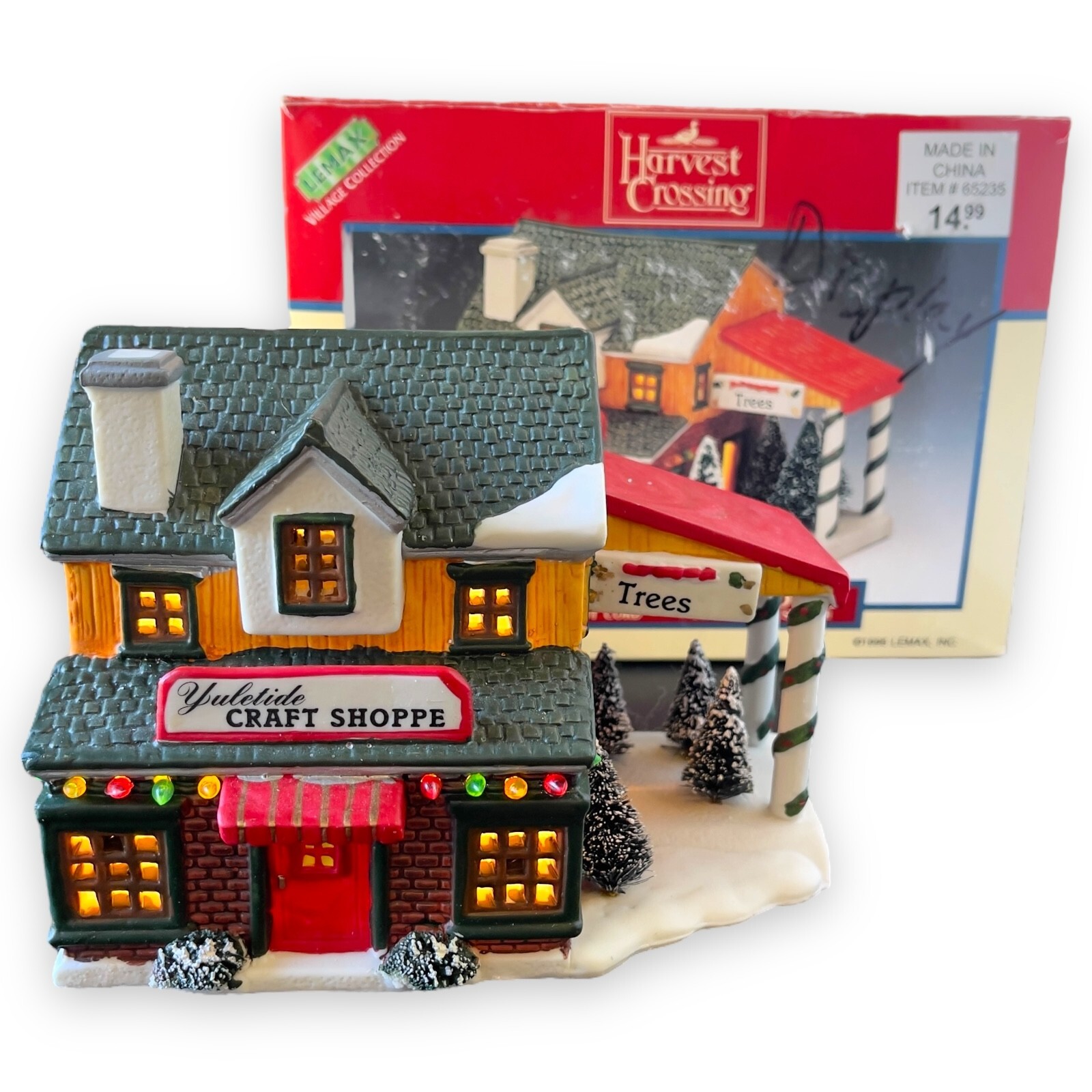 HARVEST CROSSING #65235 Lemax 1996 Yuletide Craft Shoppe Retired Rare With Box