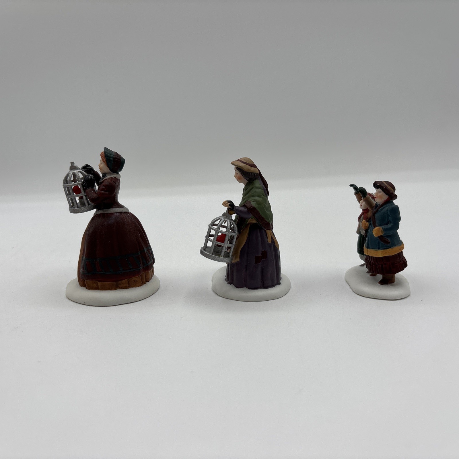 Department 56 1992 Heritage Village Collection The Bird Seller Set Of 3 5803-3