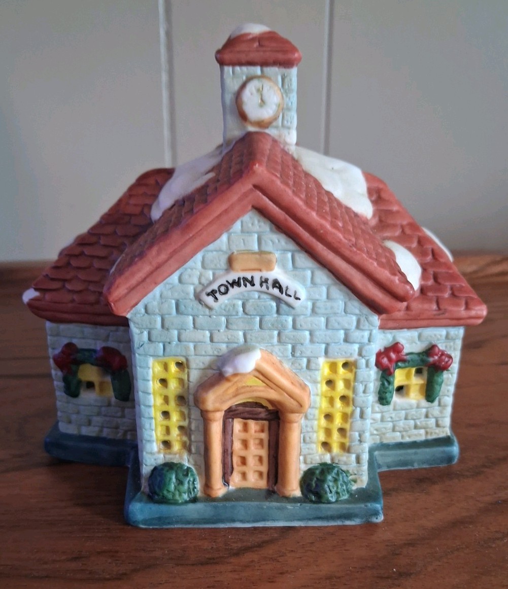 Vtg 1993 Santa’s Best Spirit Of America Christmas Town Hall