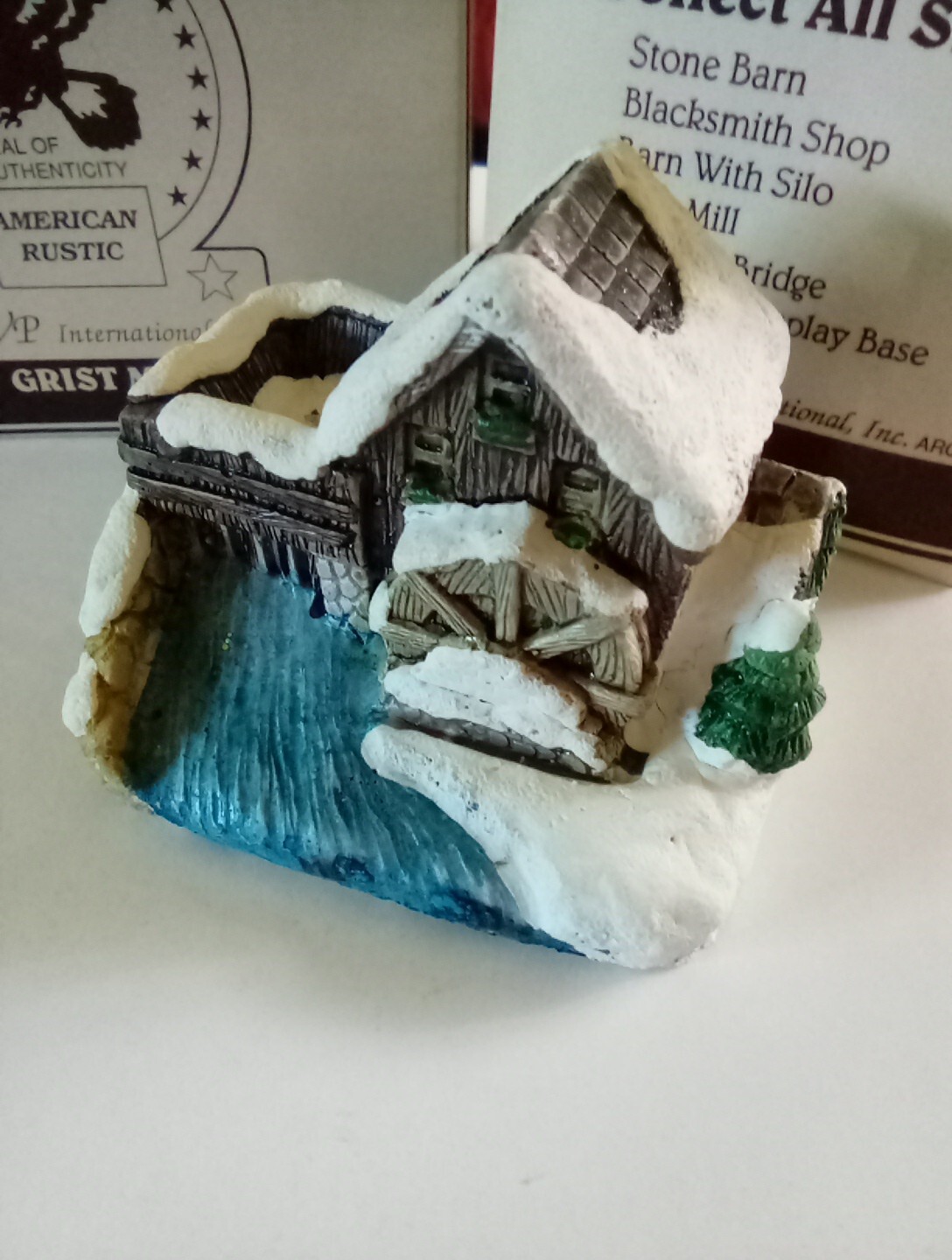 The American Rustic Series Barn With Silo Christmas Cottages 1989 Hand Painted