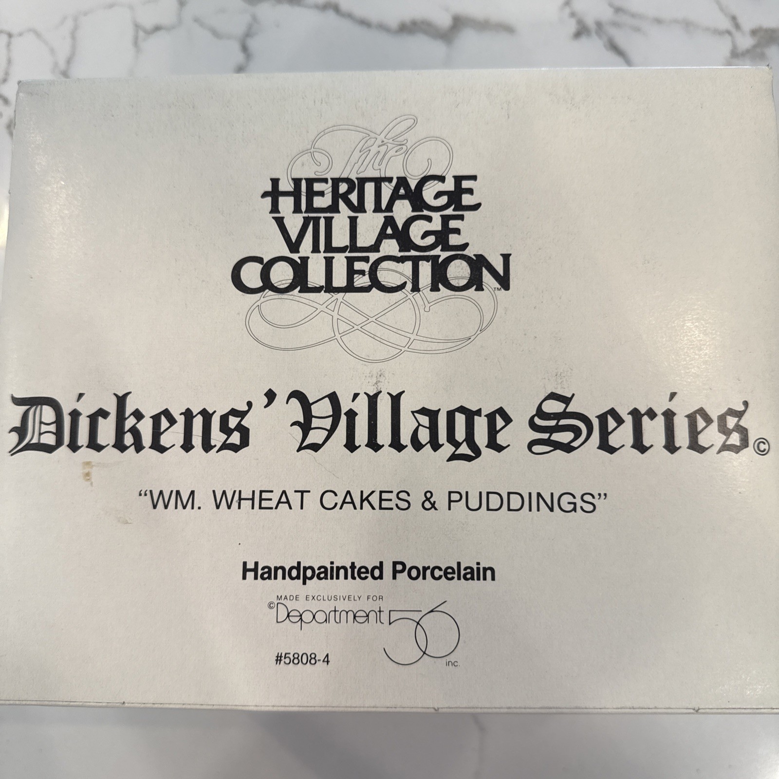 Department 56 Dickens Village Series Wm. Wheat Cakes & Puddings Retired 1996
