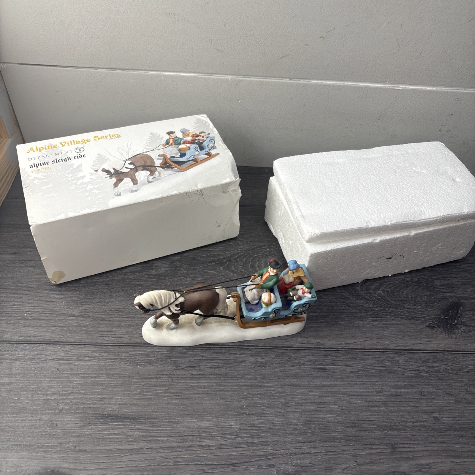 Department 56 Alpine Village Alpine Sleigh Ride 4036488 Retired 2014