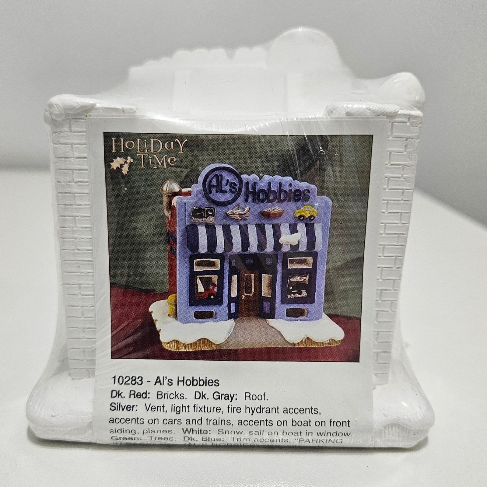 Holiday Time 10283 Al’s Hobbies Ceramic Ready to Paint Xmas Village Sealed VTG