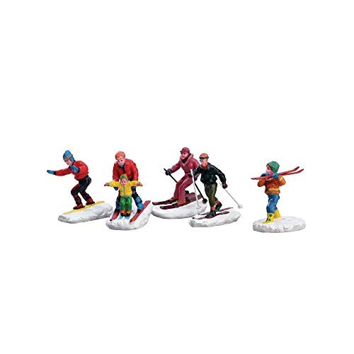 Lemax Village Collection Winter Fun Set of 5 Skiing #92357
