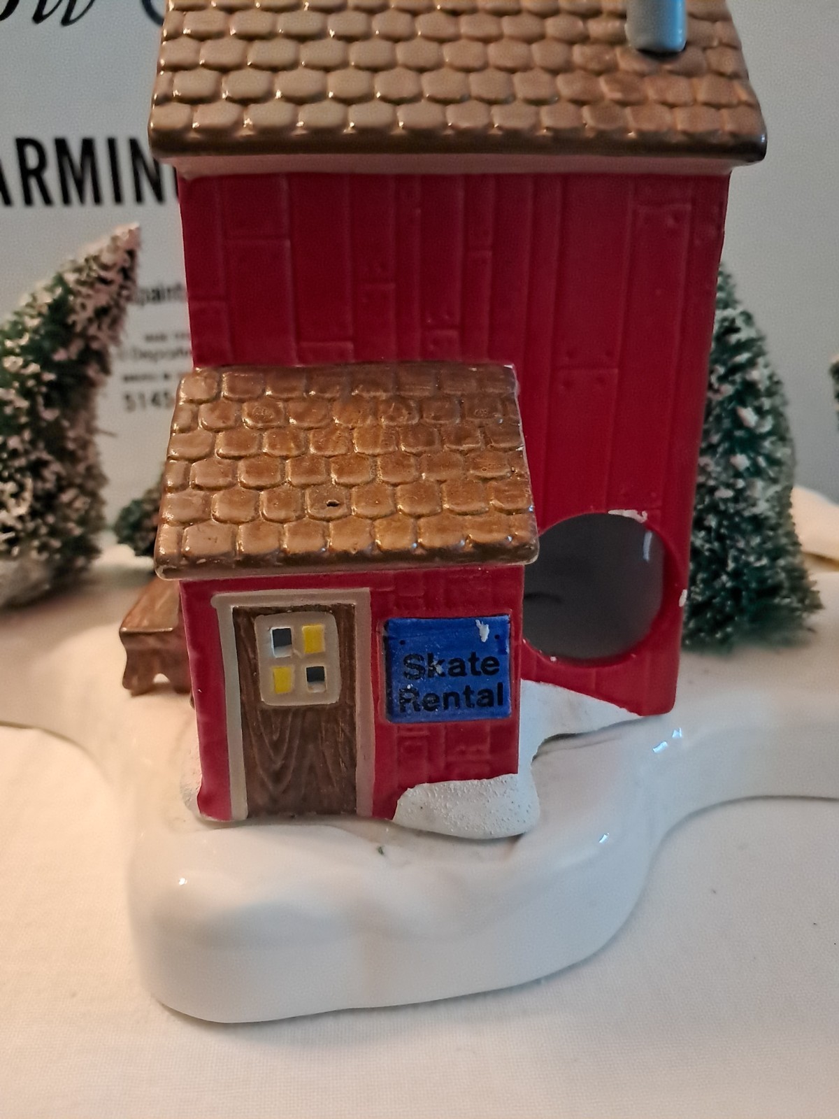 Vintage Department 56 Snow Village Warming House 1989 Lighted Christmas W/Box