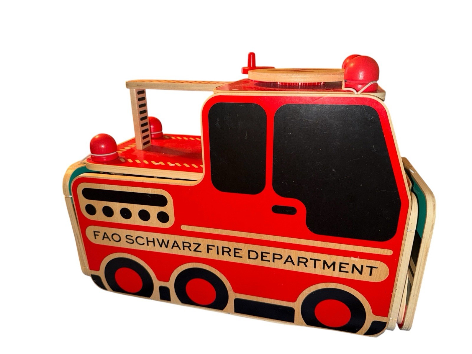 Fao Schwartz Toy fire department House Truck With Huge Lot Of Toys In Rear