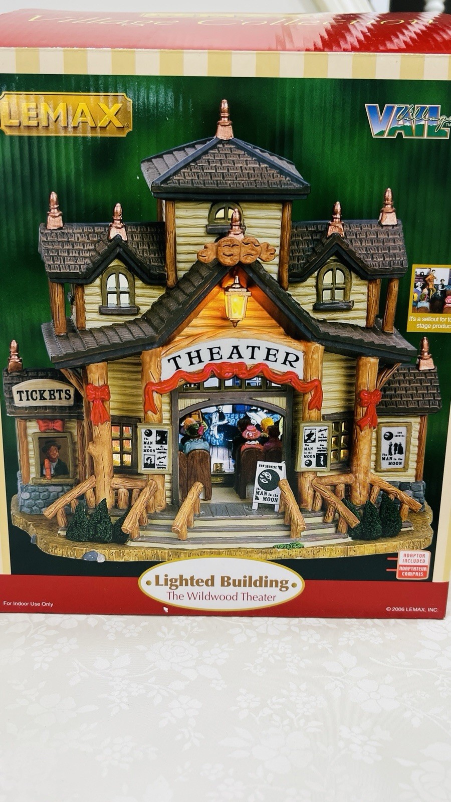 LEMAX Vail Village “THE WILDWOOD THEATER” 2006 Retired 65389 Excellent !