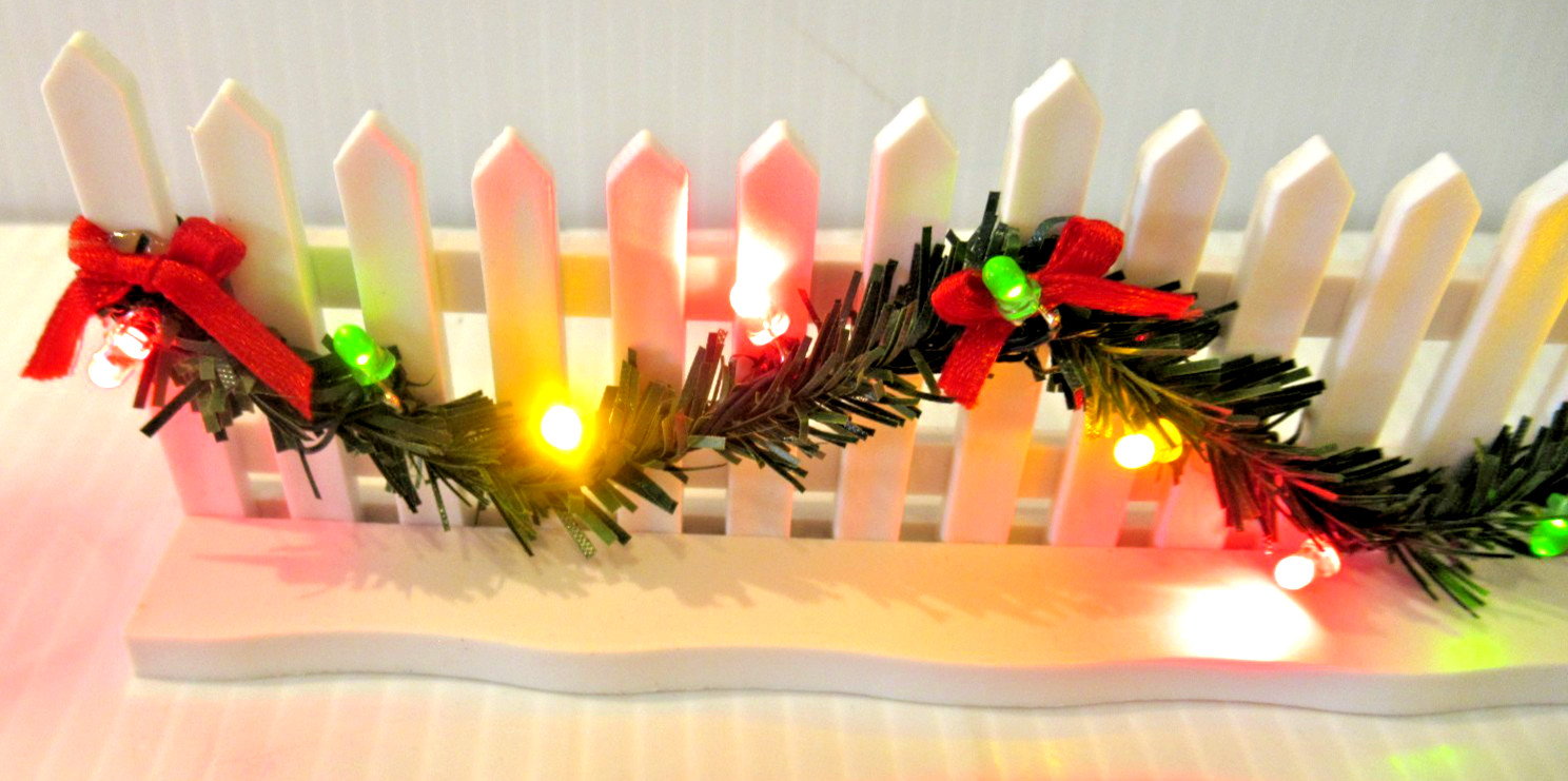 HOLIDAY TIME “LED PICKET FENCE” ~ *** LED LIGHTS / BATTERY OPERATED ***