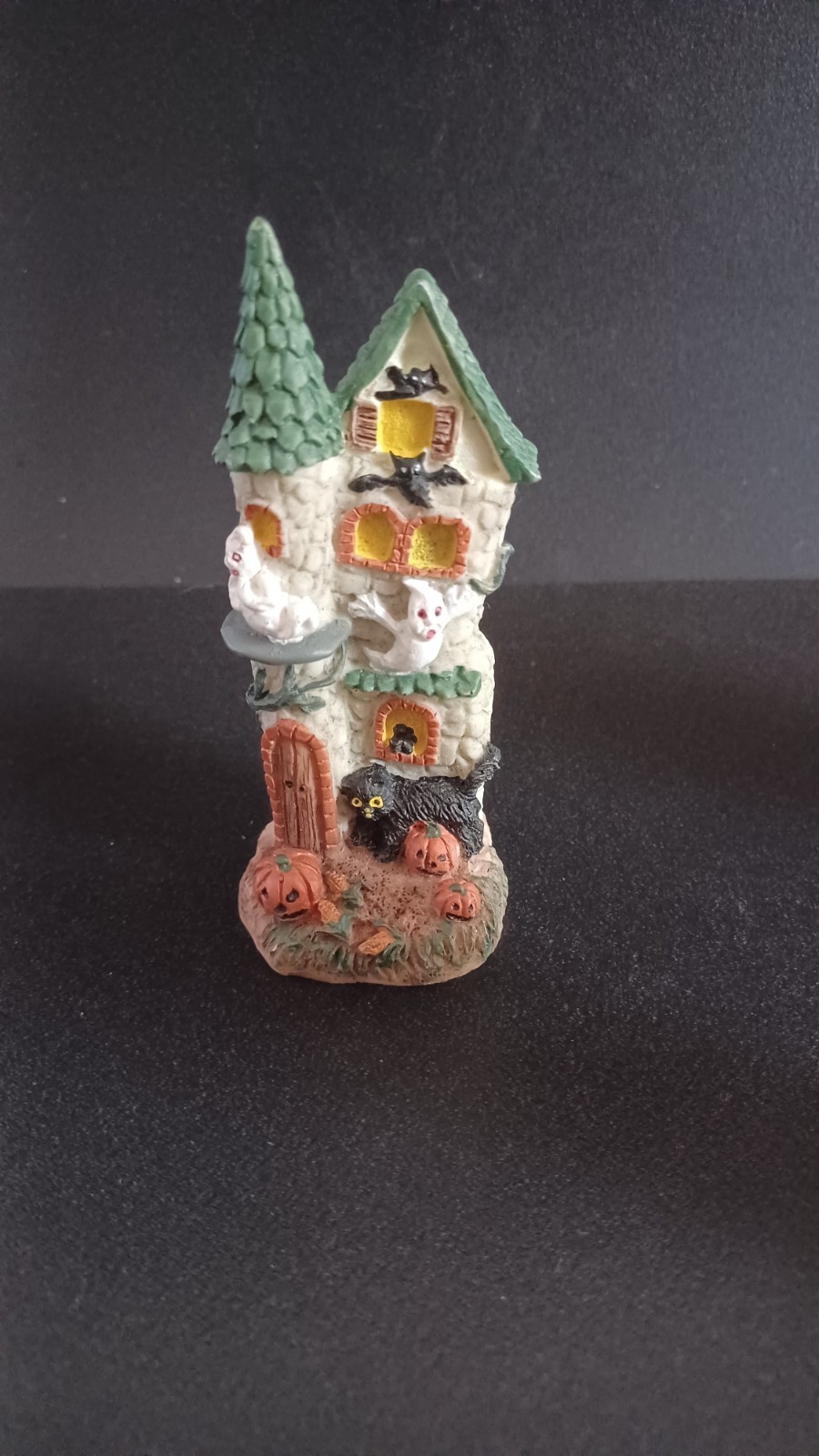 Set Of 3 Vintage Halloween Village Houses slim Accessories Halloween Decor