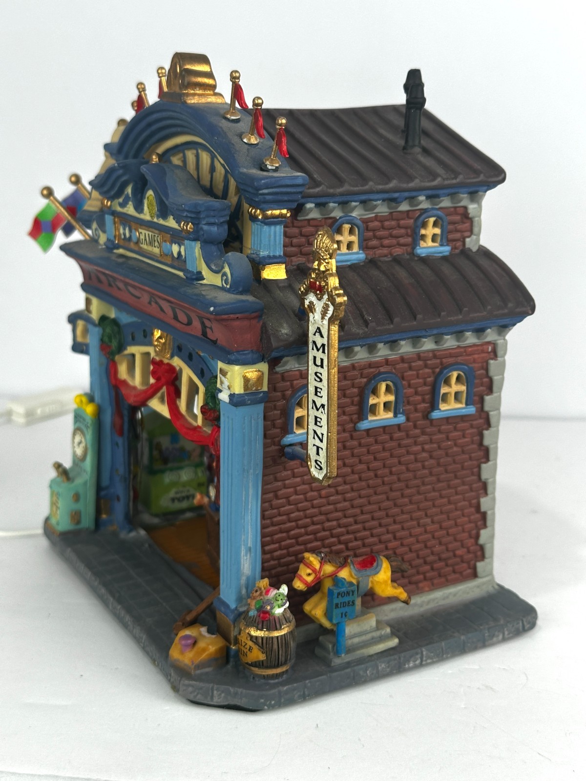 Lemax The Caddington Village Arcade 65394 Circus Fair Lights Work