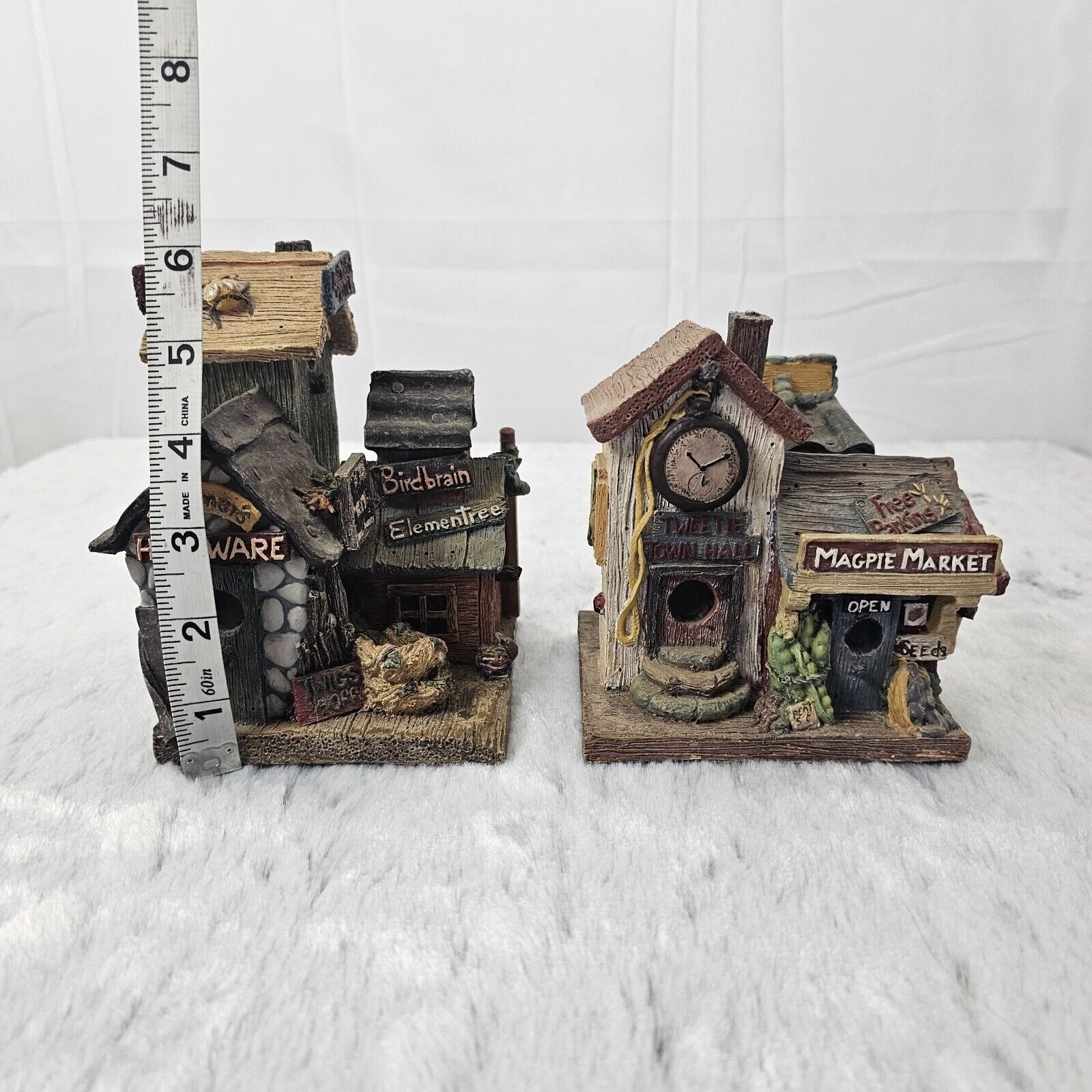Boyds Bears Cottages Set of 2 4.5×7 Magpie Market Garden Shop Motel Hardware
