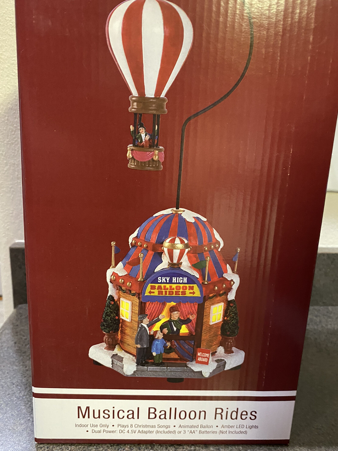 Enchated Forest 12″ LED Spinning Musical Balloon Rides Village New In Box