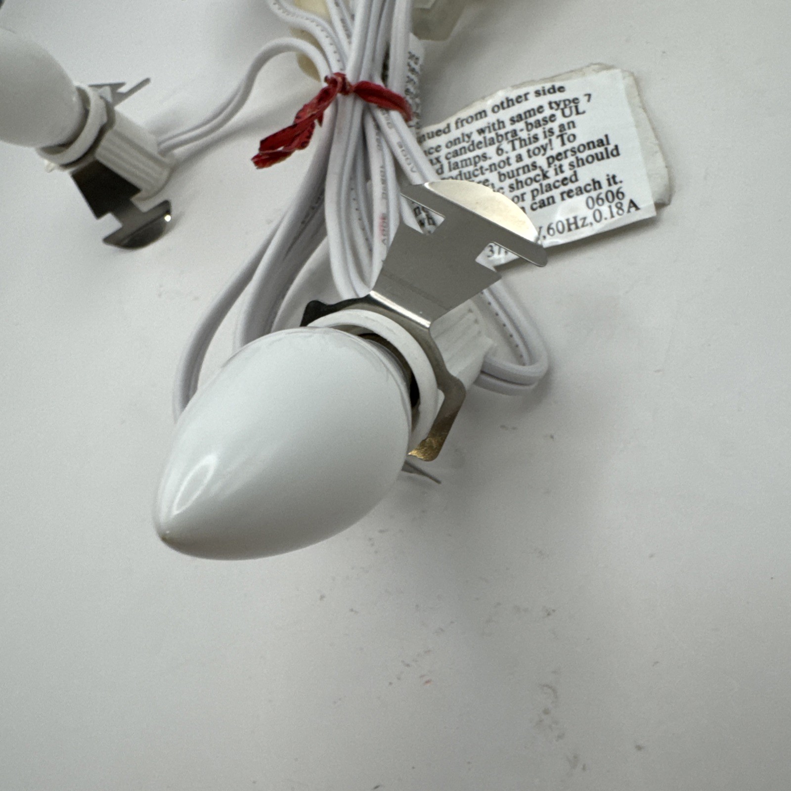 3 BULB LIGHT SOCKET CORD WTH ROLLER SWITCH Christmas Village WITH Bulbs – 2 Sets