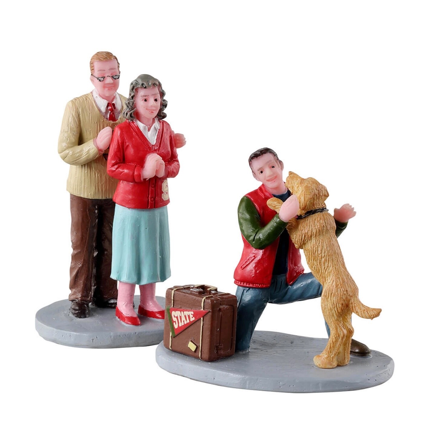 Lemax Welcome Home #32216 Set of 2 Brand New Figurines See Welcome Home Building